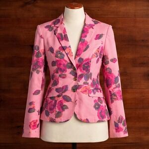 Romantic Coquette Blazer 6 Jacket Cottage Pink Floral Cotton Cabi Rose Garden
